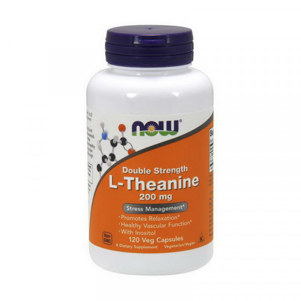 L-Theanine 200 mg Double Strength (120 veg caps) NOW