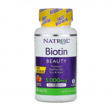 Biotin Beauty 5,000 mcg (90 tab, strawberry)