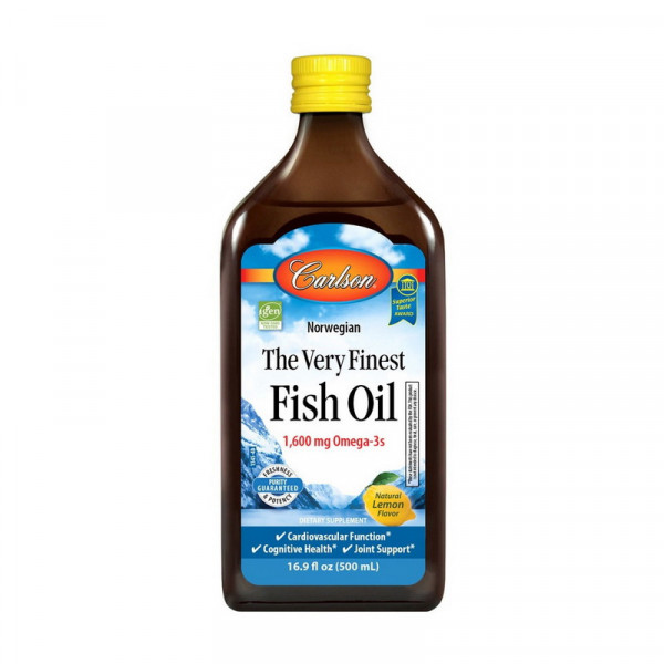 The Very Finest Fish Oil 1,600 mg Omega-3s (500 ml, lemon) Carlson Labs