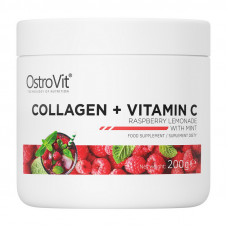OstroVit Collagen + Vitamin C (200 g, raspberry lemonade with mint)