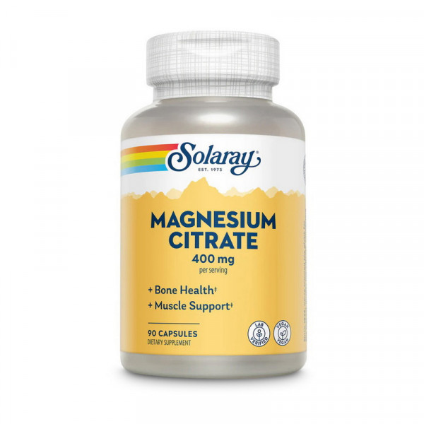 Magnesium Citrate 400 mg (90 veg caps) Solaray