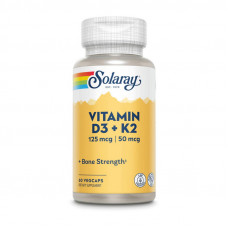 Solaray Vitamin D3+K2 (soy free) (60 veg caps)