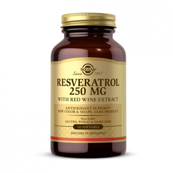 Resveratrol 250 mg with red wine extract (60 softgels) Solgar