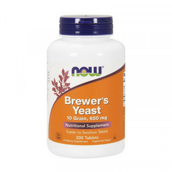 Brewer's Yeast 10 Grain, 650 mg (200 tab) NOW