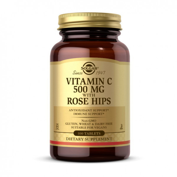 Vitamin C 500 mg with Rose Hips (100 tabs) Solgar