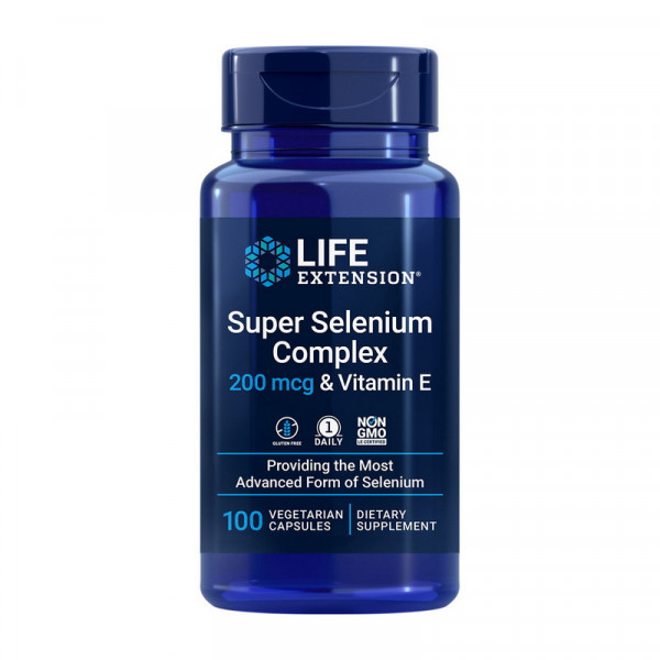 Super Selenium Complex 200 mcg & Vitamin E (100 veg caps) Life Extension