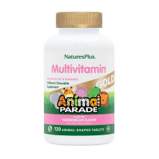Natures Plus Animal Parade Gold Multivitamin (120 animal-shaped tabs, watermelon)