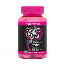 Natures Plus Power Teen for Her multivitamin (60 chew tabs, wild berry)