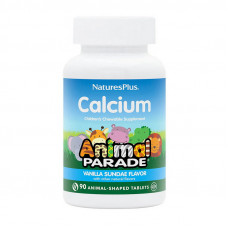 Animal Parade Calcium chewable for children sugar free (90 animal-shaped tabs, vanilla sundale)