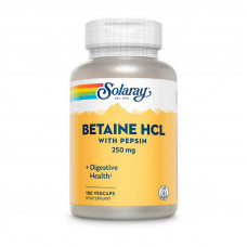 Solaray Betaine HCL with pepsin 250 mg (180 veg caps)