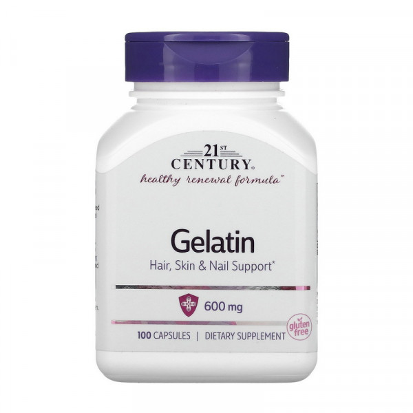 Gelatin 600 mg (100 caps) 21st Century