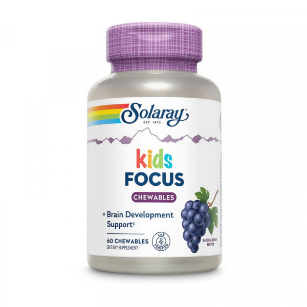 Solaray Kids Focus for Children Chewable (60 chewables, grape)