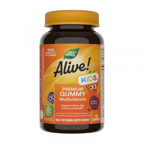 Alive! Gummies Multi-Vitamin for Children (90 gummies, Cherry, Orange & Grape) Nature's Way