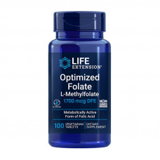 Life Extension Optimized Folate L-Methylfolate 1700 mcg DFE (100 veg tab)