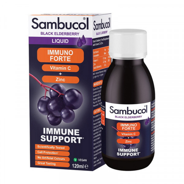 Immuno Forte + Vitamin C + Zinc Liquid (120 ml) Sambucol