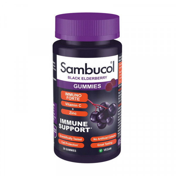 Immuno Forte + Vitamin C + Zinc (30 gummies) Sambucol