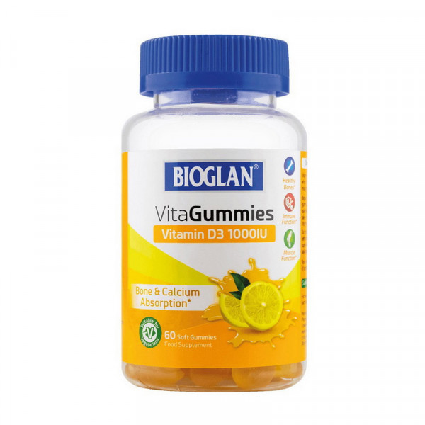 VitaGummies Vitamin D3 1000 IU (60 soft gummies, lemon) Bioglan