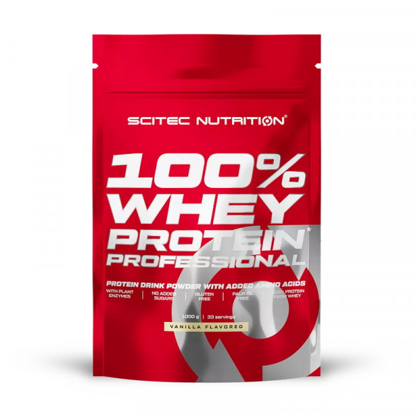 Scitec Nutrition 100% Whey Protein Professional (порушено цілісність упаковки) (1 kg, strawberry white chocolate)