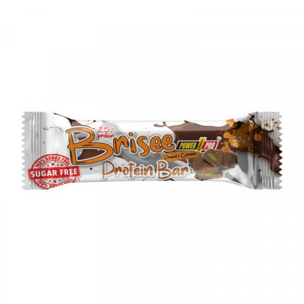 Brisee Protein Bar 25% sugar free (55 g, peanut & caramel) Power Pro