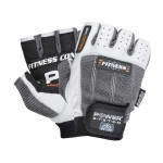 Power System Fitness Gloves White-Grey 2300 (M size)