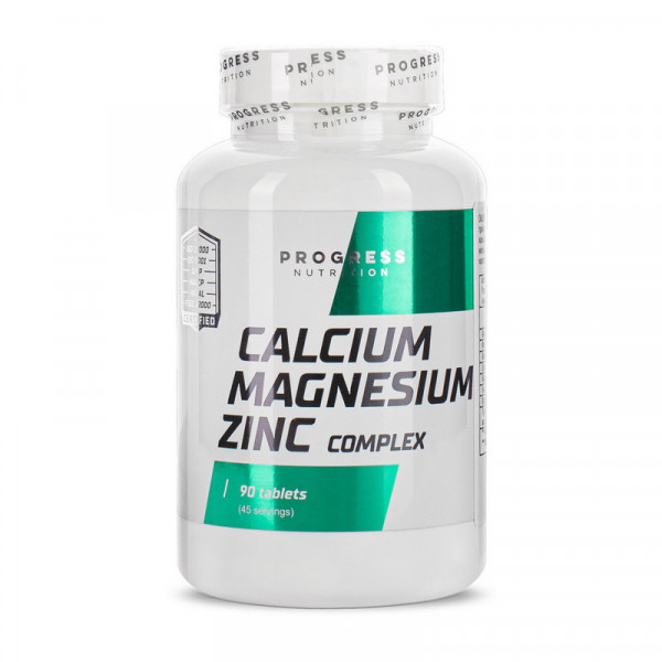 Progress Nutrition Calcium Magnesium Zinc Complex (затертий термін придатності) (90 tab)
