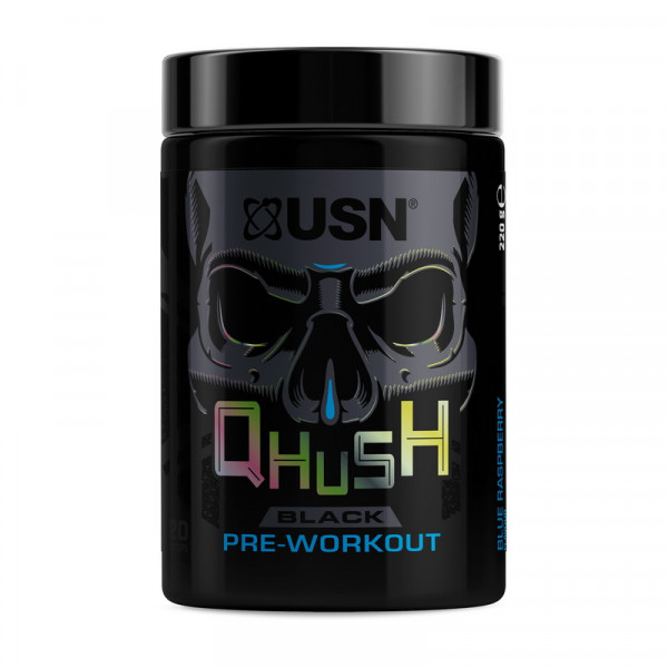USN Qhush Black Pre-workout (термін до 28.11.2025) (220 g, berry blaze)