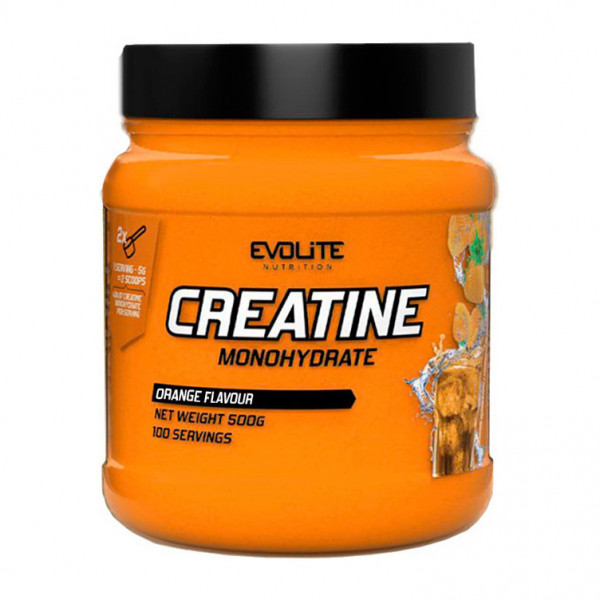 Creatine Monohydrate (500 g, orange) Evolite Nutrition