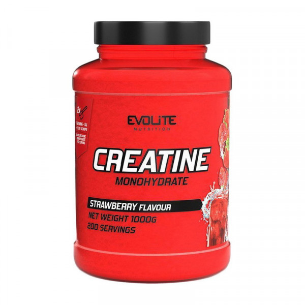 Creatine Monohydrate (1 kg, strawberry) Evolite Nutrition