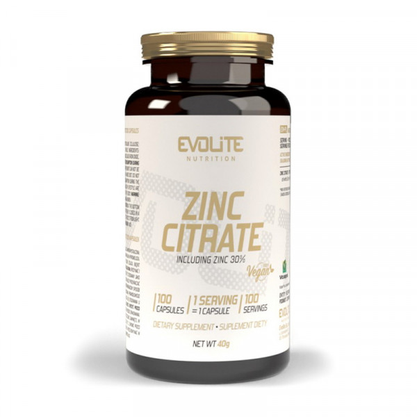 Zinc Citrate (100 veg caps) Evolite Nutrition