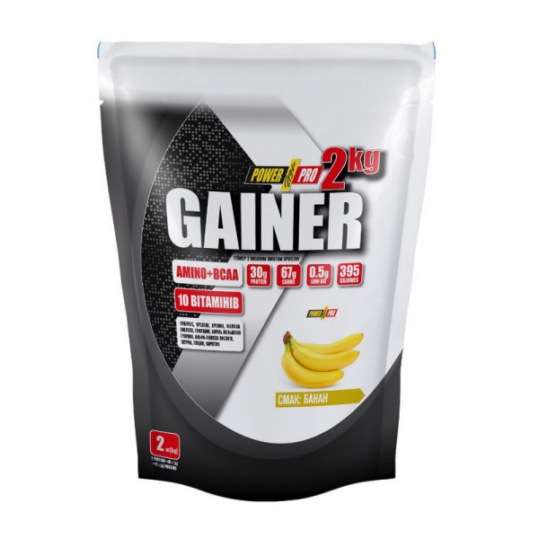 Gainer + Amino + BCAA (2 kg, банан) Power Pro