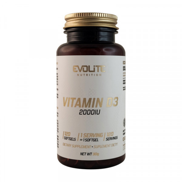 Vitamin D3 2000 IU (120 sgels) Evolite Nutrition