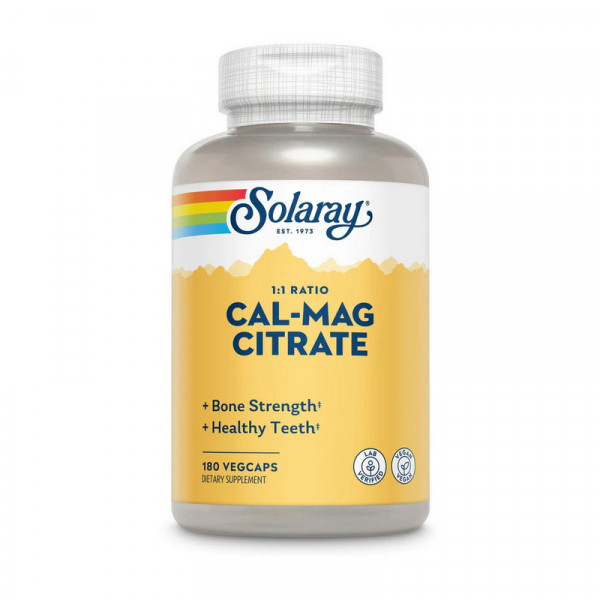 Cal-Mag Citrate (180 vcaps) Solaray