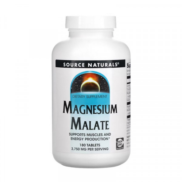 Magnesium Malate (180 tab) Source Naturals