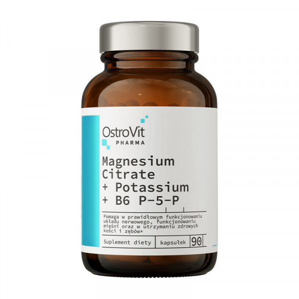 Magnesium Citrate + Potassium + B6 P-5-P (90 caps) OstroVit