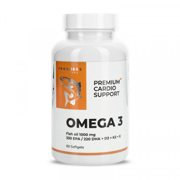 Omega 3 Premium Cardio Support (60 softgels) Progress Nutrition