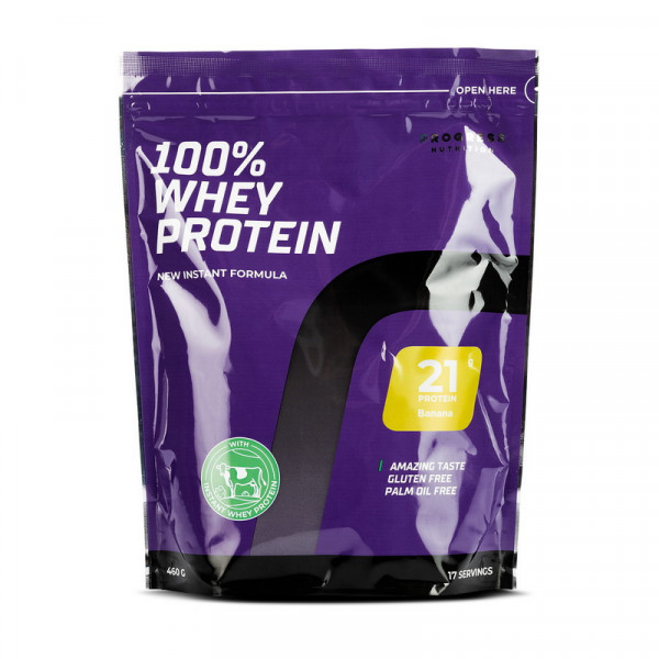 100% Whey Protein (460 g, cookies & cream) Progress Nutrition