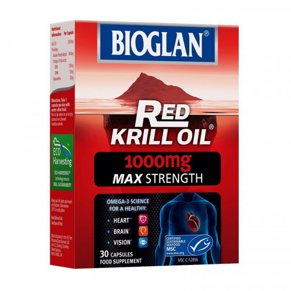 Max Strength Red Krill Oil 1000 mg (30 caps) Bioglan