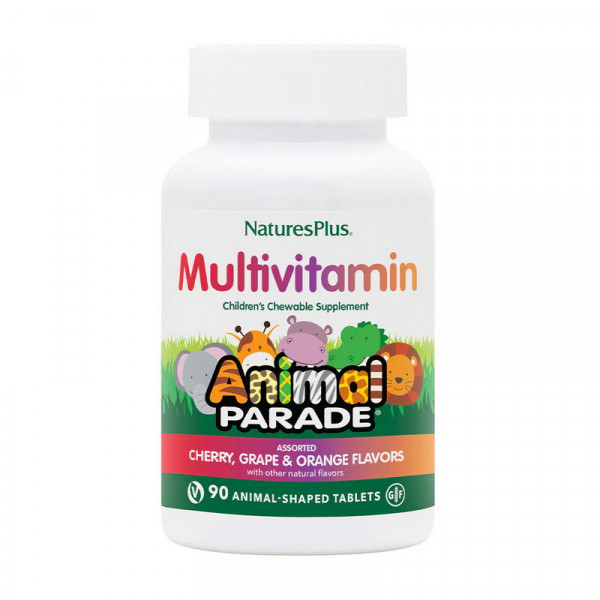 Animal Parade Children's Multi-vitamin (90 animal-shaped tabs, watermelon) Natures Plus