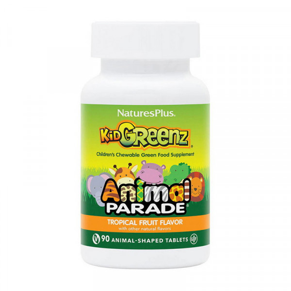 Animal Parade KidGreenz (90 animal-shaped tabs, tropical fruit) Natures Plus