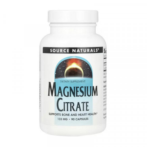 Magnesium Citrate (90 caps) Source Naturals