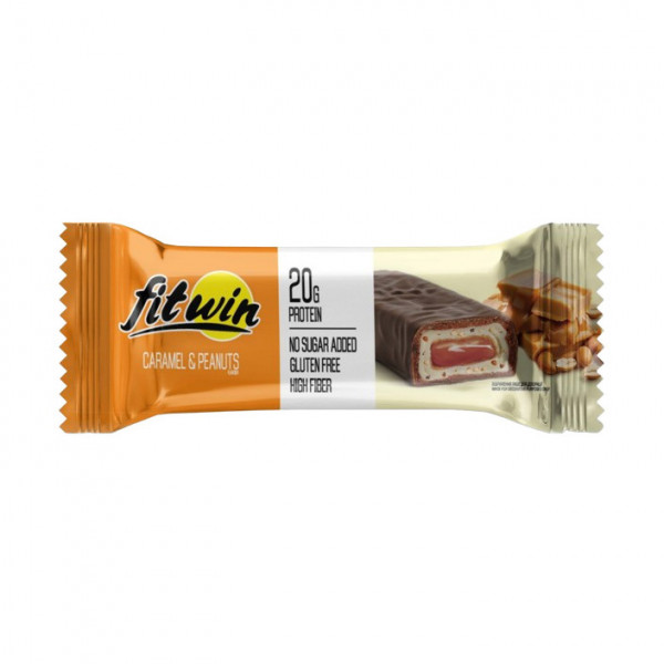 FitWin Fitwin Bar No Sugar Added (мя`тий батончик) (60 g, caramel & peanuts)