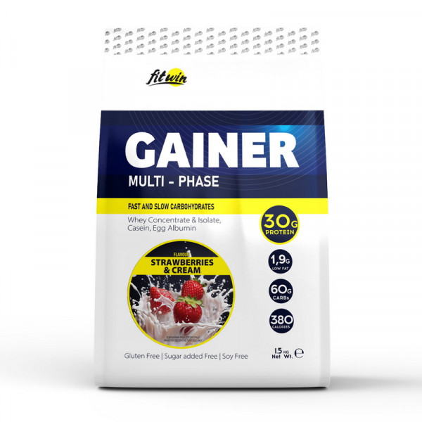 FitWin Gainer Multi-Phase (1,5 kg, strawberries & cream)