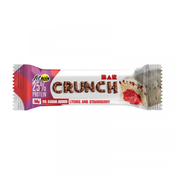 FitWin Crunch Bar No Sugar Added (термін до 15.02.2026) (50 g, lychee and strawberry)