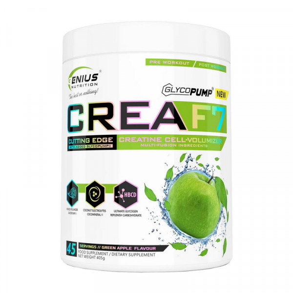 Crea F7 (405 g, green apple) Genius Nutrition