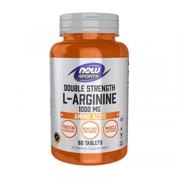 L-Arginine Double Strength 1000 mg (60 tabs) NOW