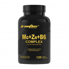 IronFlex Mg+Zn+B6 Complex 375 mg (120 veg caps)