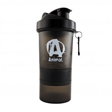 Universal Shaker Animal with metal ball 3 in 1 (400 ml, black)