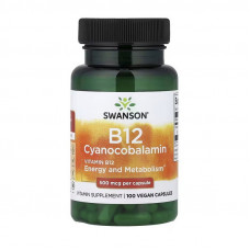 Swanson Cyanocobalamin B12 500 mcg (100 veg caps)