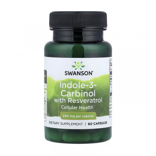 Swanson Indole-3-Carbinol with Resveratrol 200 mg (60 caps)