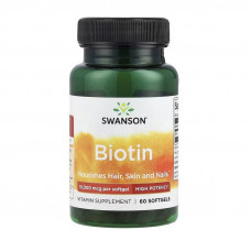 Swanson Biotin 10,000 mcg (60 sgels)